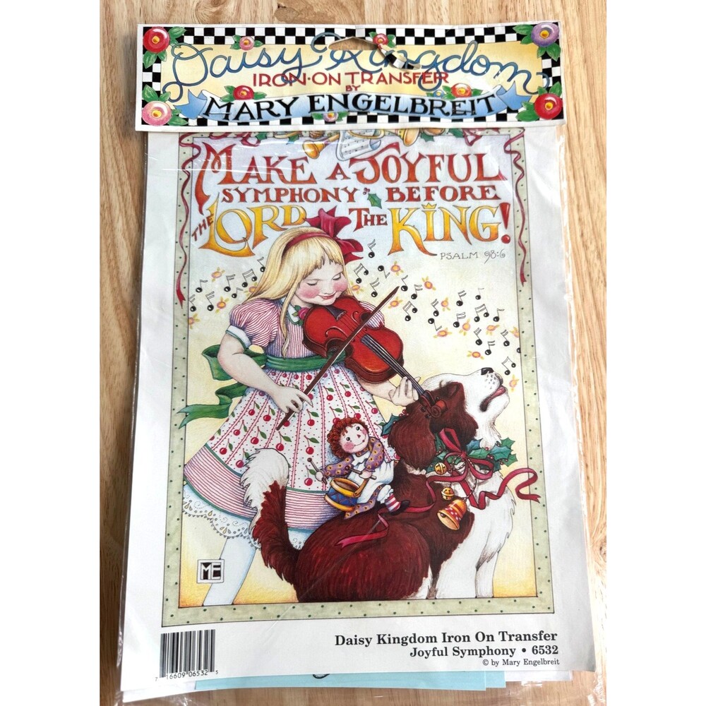 Mary Engelbreit Daisy Kingdom Iron-On Transfer 1990, Joyful Symphony #6532